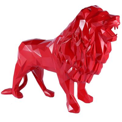 China Decoration Lion Animal Resin Statue Europe Life Size Sculpture for sale