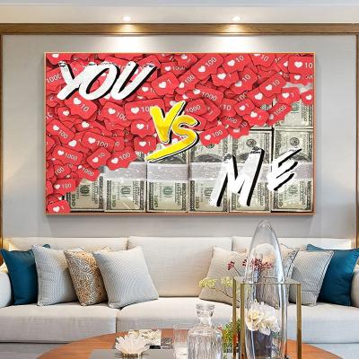 China Subtract Yourself Against Me Modern Wall Art Picture of Cuadros d'Art Canvas Paintings Poster and Print for Home Decor (No Frame) for sale