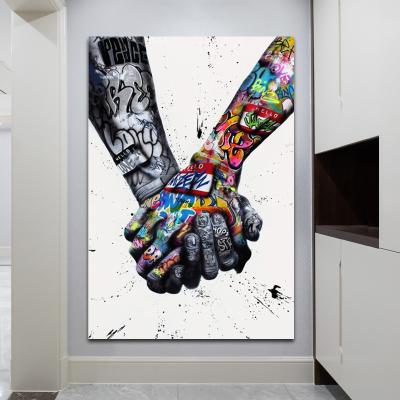 China Abstract Boxing Graffiti Art Canvas Painting Street Posters and Wall Art Print Pictures for Home Decor (No Frame) for sale