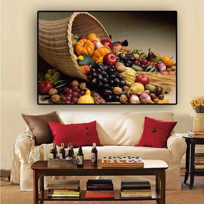 China Abstract Fruit Vegetable Cooking Wall Art Pictures Painting Wall Art Supplie Posters Kitchen For Living Room Home Decor (No Frame) for sale