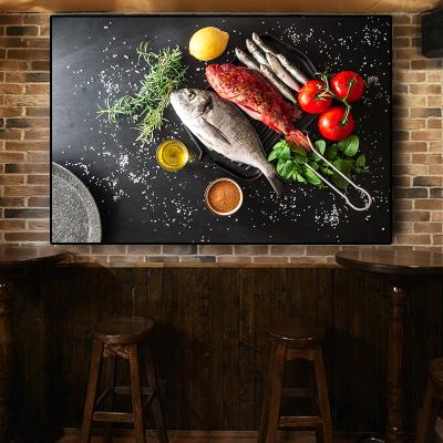 China Abstract Vegetables Fish Painting Wall Art Picture Living Room (No Frame) Kitchen Canvas Posters And Prints for sale