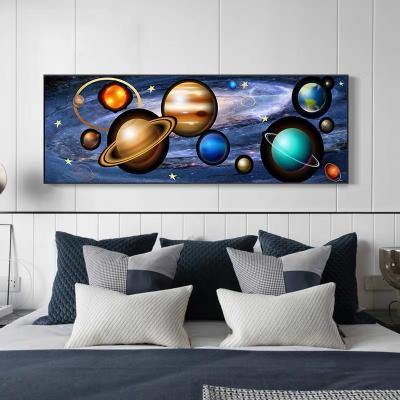 China Dark Blue Universe Of Abstract Starry Art Posters And Print Canvas Paintings Wall Art Pictures For Living Room Decor (No Frame) for sale