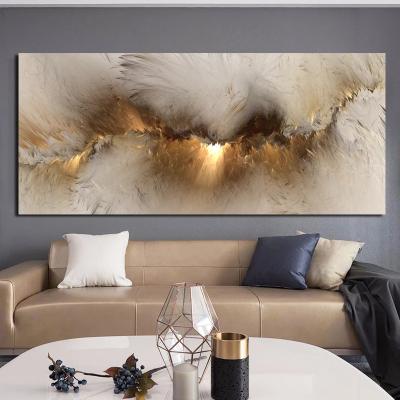 China Modern Abstract Golden Cloud Posters Canvas Painting Print Wall Art And Print For Living Room Home Decor (No Frame) for sale