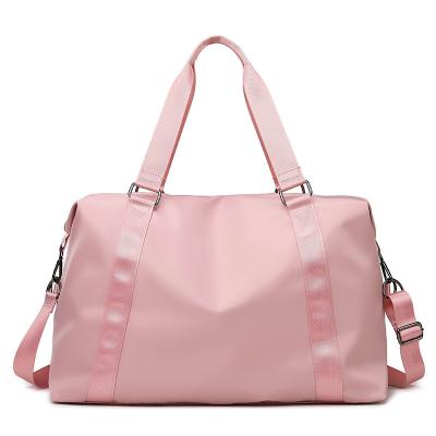 China Custom logo women gym bag large small pink green duffle gym bag with shoe compartment for sale