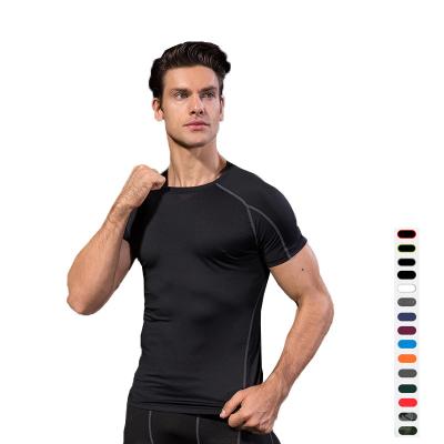 China Breathable Men Compression Sports Bodybuilding Gym High Quality Running Quick Dry T-Shirt for sale