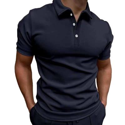 China Wholesale Custom Men's Polo Sleeve Chinese Factory Top Quality Guarantee Solid Color Short T-shirt Lapel Button Tablets for sale