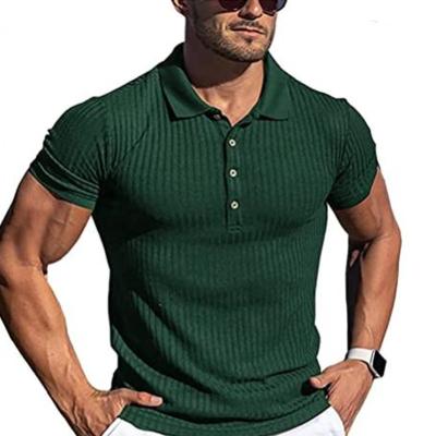 China Slim version of the men's polo shirt knitted men's compressed solid short sleeve men's clothing wholesale for sale