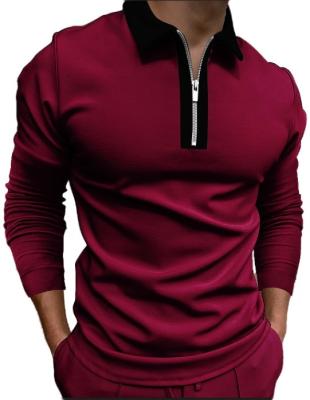 China 100% Anti-Wrinkle Polyester High Quality Men's Golf Polo Long Sleeve T-shirt Custom Uniform Short Sleeve Polo Shirt With Custom Logo Printed for sale