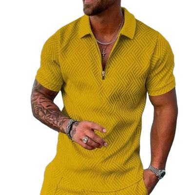 China New Anti-wrinkle POLO Lapel New Casual Short Sleeve 3D Pattern New Off Stock Summer Daily T-shirt for sale