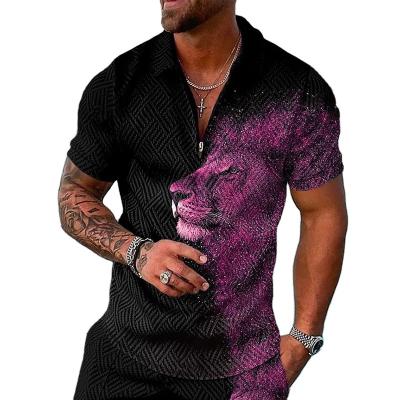 China xipper Custom Print Lapel Anti-wrinkle Sleeve Fashion Short Sleeve Digital Short Sleeve Polo Shirt for sale