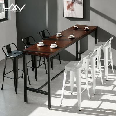 China Cheap Industrial Assembled Furniture Metal Bar Bistro Stool Chairs High Bar Chair and High Tables Legs Bar Stool Table Sets for sale