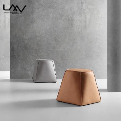 China Color Optional Comfortable High Quality Leather Stool Comfortable Living Room Stool Stool for sale