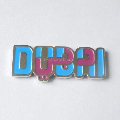 China 3D Letter Dubai Hot Sale Cut Out Car Badge Soft Enamel Car Emblem for sale