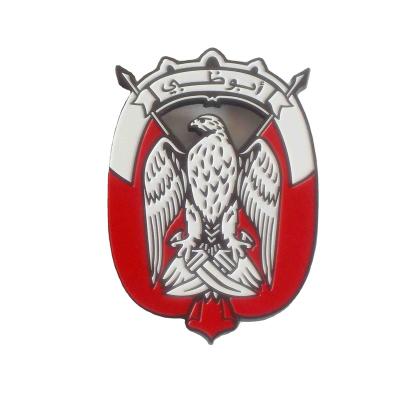 China Global Stocks Stock Prices United Arab Emirates Falcon Enamel Car Emblem Screw And Nut Metal Car Badge for sale