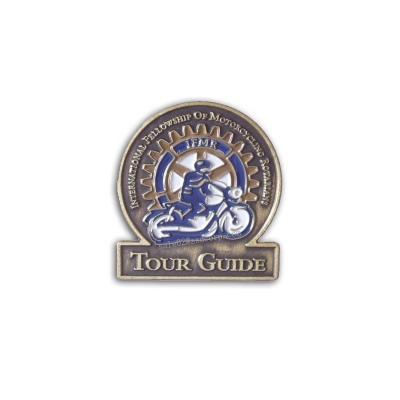 China 3D wholesales custom soft enamel 3d souvenir metal lapel pin for tour guide for sale