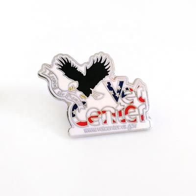 China Custom Souvenir Flying Eagle Hard Enamel Imitation Pins With Butterfly Clutch for sale