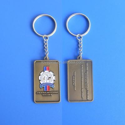 China Custom Europe Promotion Rectangle Logos For Academic Excellence Bonus Keychains for sale