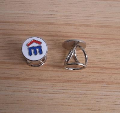 China Global enamel logo metal scarf ring for wholesale, brand logo engraved metal scarf ring for sale