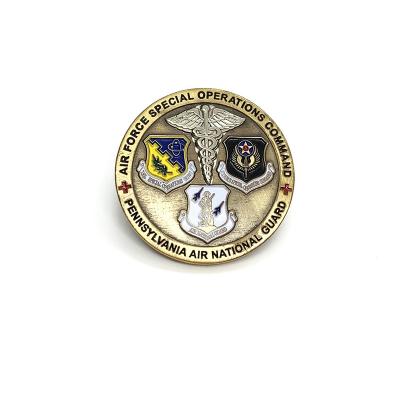 China MEDICAL GROUP Zinc Alloy Metal Custom Global 3D Logo Challenge Coins For 193D for sale