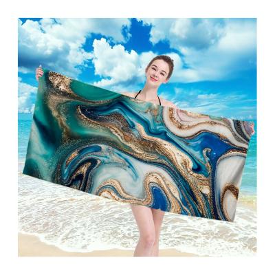 China Custom Printed Sustainable Microfiber Sand Free Beach Towel for sale