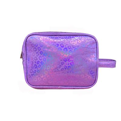 China 2021 New Fashion Leopard Make Up Bag Mini Shiny Waterproof Travel Mini Cosmetic Bag for sale