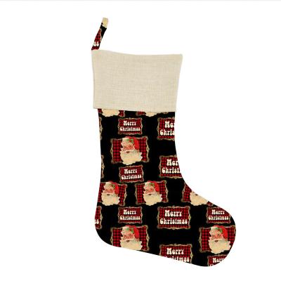 China Cotton Custom Personalized Merry Christmas Santa Printed Gift Holiday Socks for sale