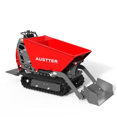 China Truss Manufacturer Direct Sale 500Kg Load Gasoline Engine Powered Small Rubber Track Garden Dumper for sale