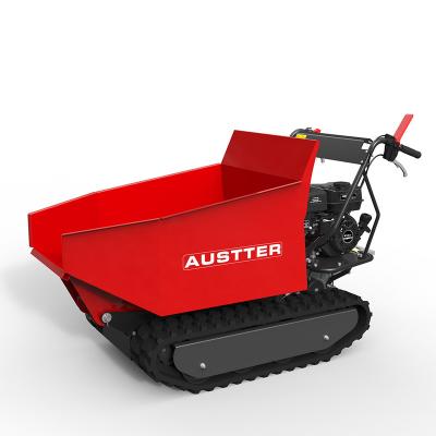 China Farms OEM Manufacturer Austter 500Kg Small Load Capacity Gasoline Engine Crawler Hauler Minidumper for sale