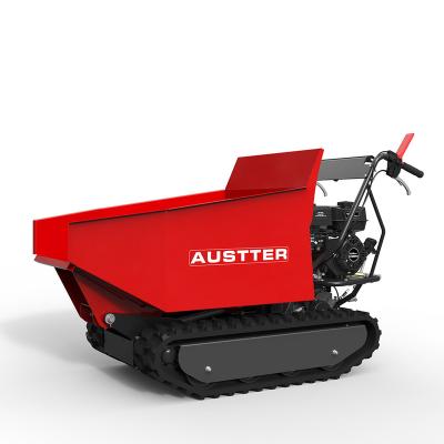 China Farms Austter 500Kg Load Gasoline Engine Powered Mini Crawler Loader Barrow for sale