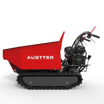 China Farms Austter 500Kg Load Gasoline Engine Powered Mini Crawler Track Dumper for sale