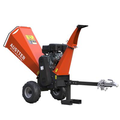 China Farms TUV Rhineland CE/MD/EMC Approved 15 HP Gasoline Engine Powered ATV Wood Chipper Machine for sale