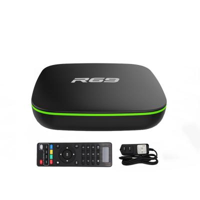 China Support Youtube,Netflix,iptv box R69 quad core Android 7.1 OS Smart Google TV box cheapest Android set top box R69 for sale