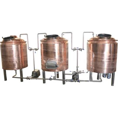 China Mini Pub / Hotel / Bar Hotels 300L Beer Brewing Equipment Beer Red Copper Boiling Kettle for sale