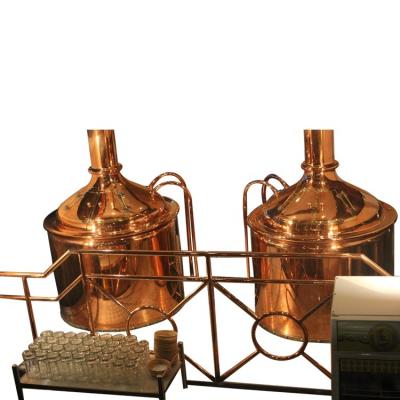 China 100l Hotels Materials Bar Red Copper Beer Brewing Equipment And Whole Brewhouse for sale