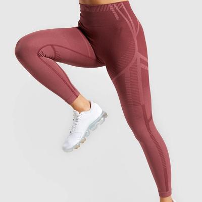 China High Waist Yoga Pants 2021 Logo Service Enhancer Hip Seamless Breathable Yoga Gaiters for sale