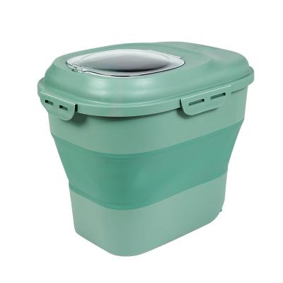 China Large Viable Collapsible Airtight Pet Food Storage Bin Dog Cat Food Storage Container Rice Storage Container Dog Treat Container for sale