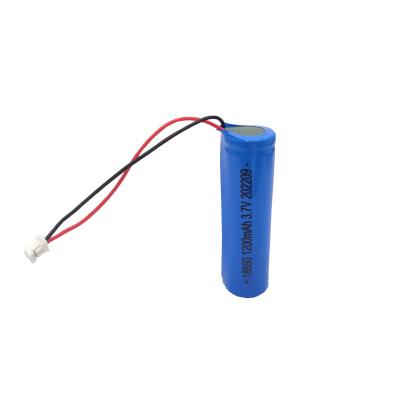 China Rechargeable Flashlight Balanced version in bulk with terminal wire 3.7V 1200mAh 18650 lithium battery for sale