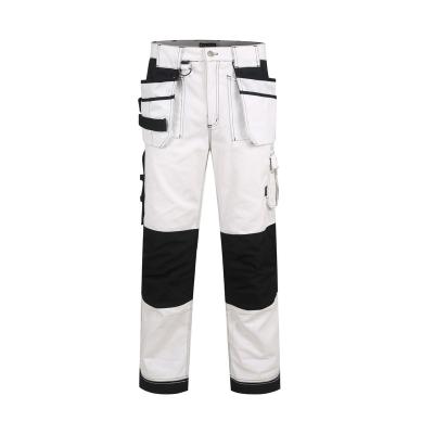 China OEM Reversible High Quality Heavy Duty Cargo Working Double Knee Muti Pockets Workwear Pants 100% Cotton Outdoor White Coveralls for sale