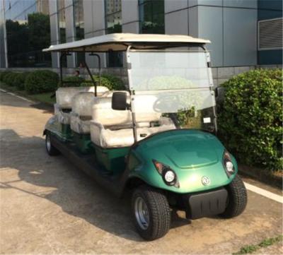 China Green Color 48V 4KW Electric 6 Passenger Golf Carts With Awnings / Flip Flop Seat for sale