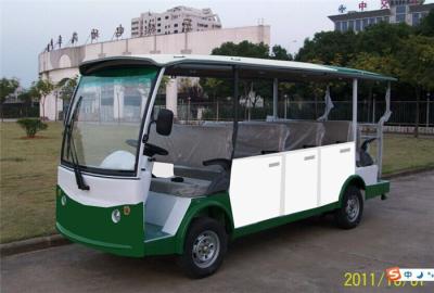 China Safety 14 Seater Pure Electric Shuttle Bus With Closed Door For Reception 5KW DC Motor for sale