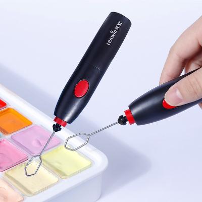 China Arts Drawing Art Supplies Handheld Automatic Stirring Pigment Agitator Small Mini Plastic Paint Mixer Rotate Tenwin Promotion 5705 for sale