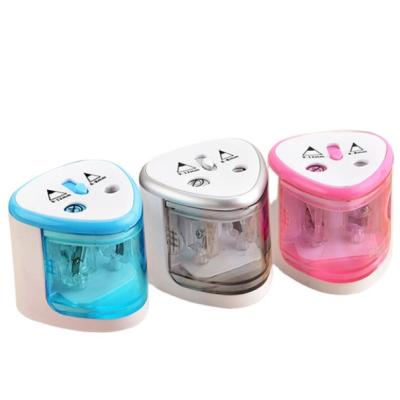 China Gift/Plastic Pencil Sharpener Battery Home/School/Office Tenwin 8004 Double Hole Powered Electric Pencil Sharpener for sale