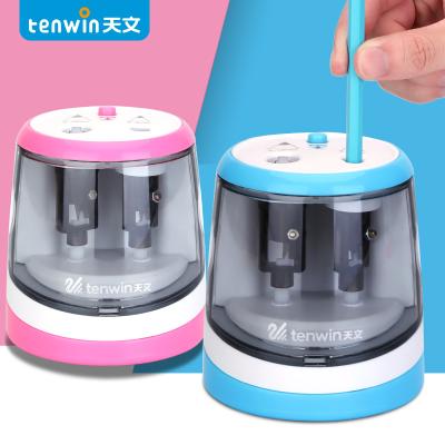 China Gift/Hot Sale Home/School/Office Tenwin 8016 Easy To Use Double Hole Electric Pencil Sharpener For Kids Suction for sale