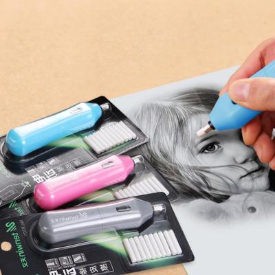 China New Novelty Design Tenwin 8301 Office Eraser Custom Logo Printed Art Sketches Electric Eraser For Students for sale