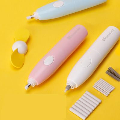 China Convenient Used Office Eraser Tenwin 8306 Novelty 2AAA Batteries Electric Eraser For Children Painting Drawing Stationery for sale