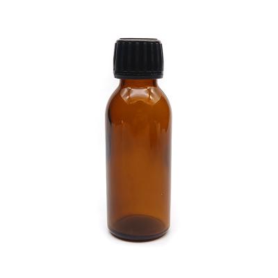 China Factory Low Price Medicinal Pill Bottle Glass 4 Ounce Syrup Bottle With Aluminum Lid for sale