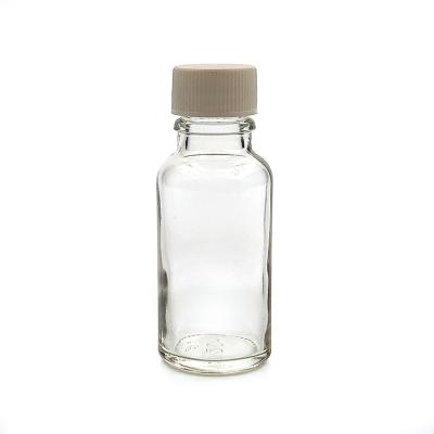 China 16oz Round Boston Skin Care Packaging Factory Low Price Hot Sale Personal Clear Glass Bottles For Lotion for sale