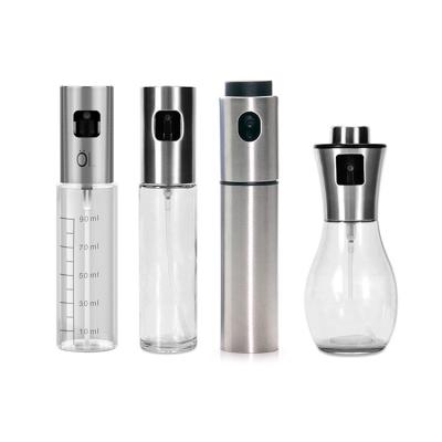 China Food Kitchen Olive Oil Sprayer Empty Bottle Spray Cooking Glass Oil Bottles For Cooking Salad BBQ for sale