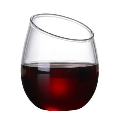 China Newest Design Sustainable Heat Esistant Round Shape Juice Cup Large Capacity Clear Wine Customized Glass Mug for sale