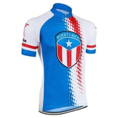 China Cheap Price Puerto Rico Flag Quick Dry Breathable Mtb Breathable Premium Clothing Cycling Singlet for sale